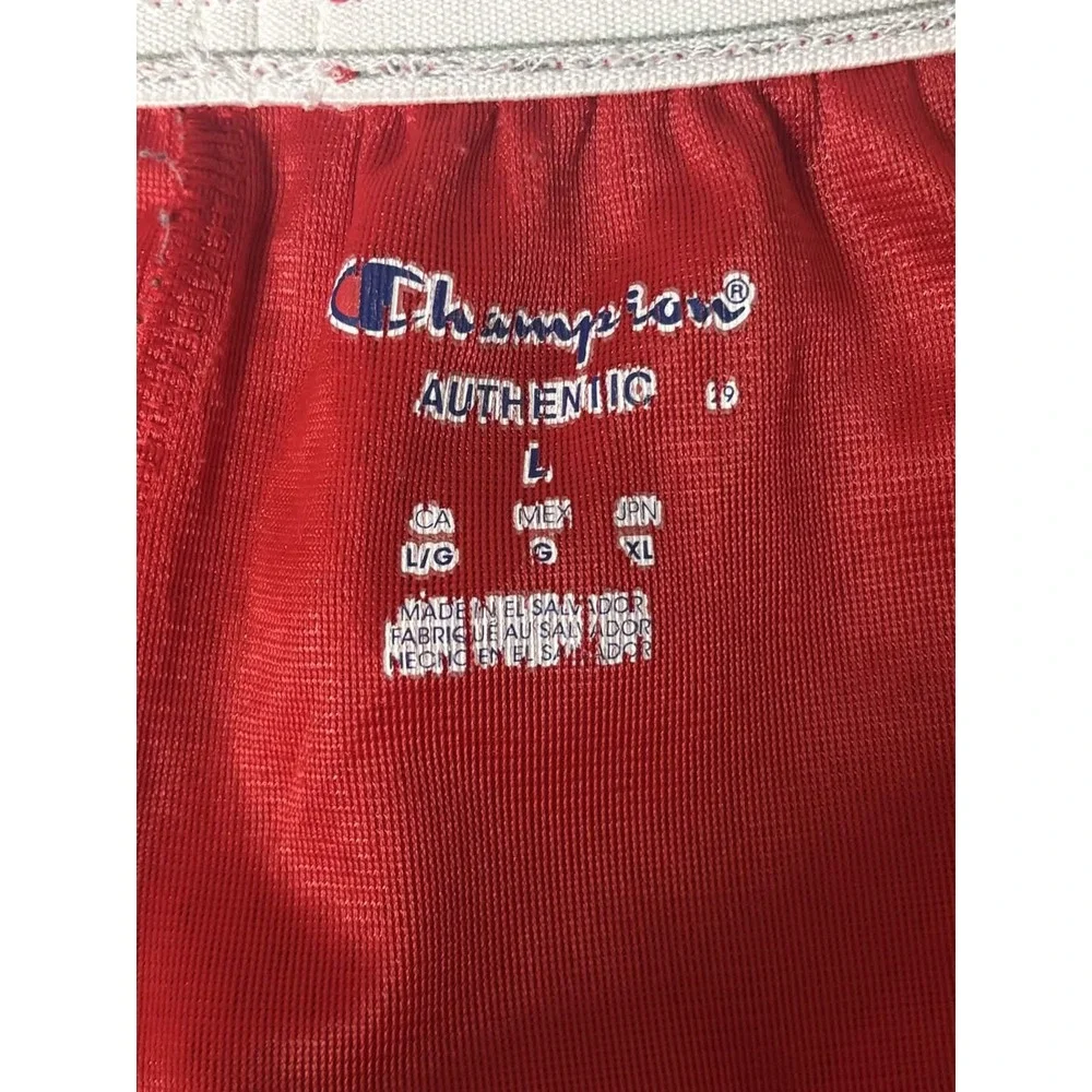 Champion Shorts Mesh Athletic Running Large Red Good Condition Sportswear